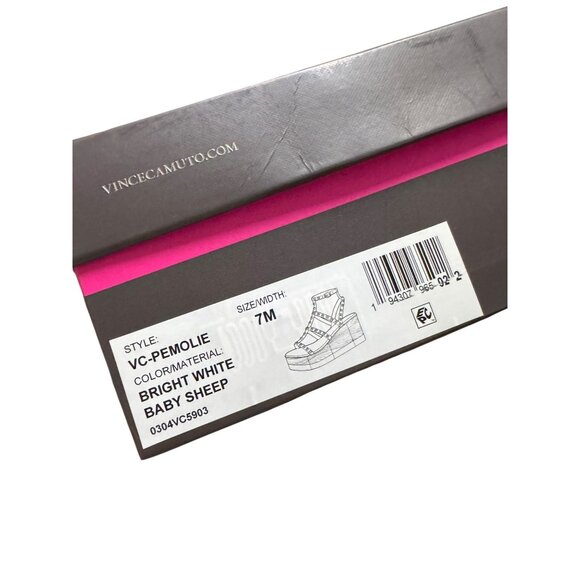 Vince Camuto Studded White Strappy Platform Sandals 7M - Picture 9 of 16